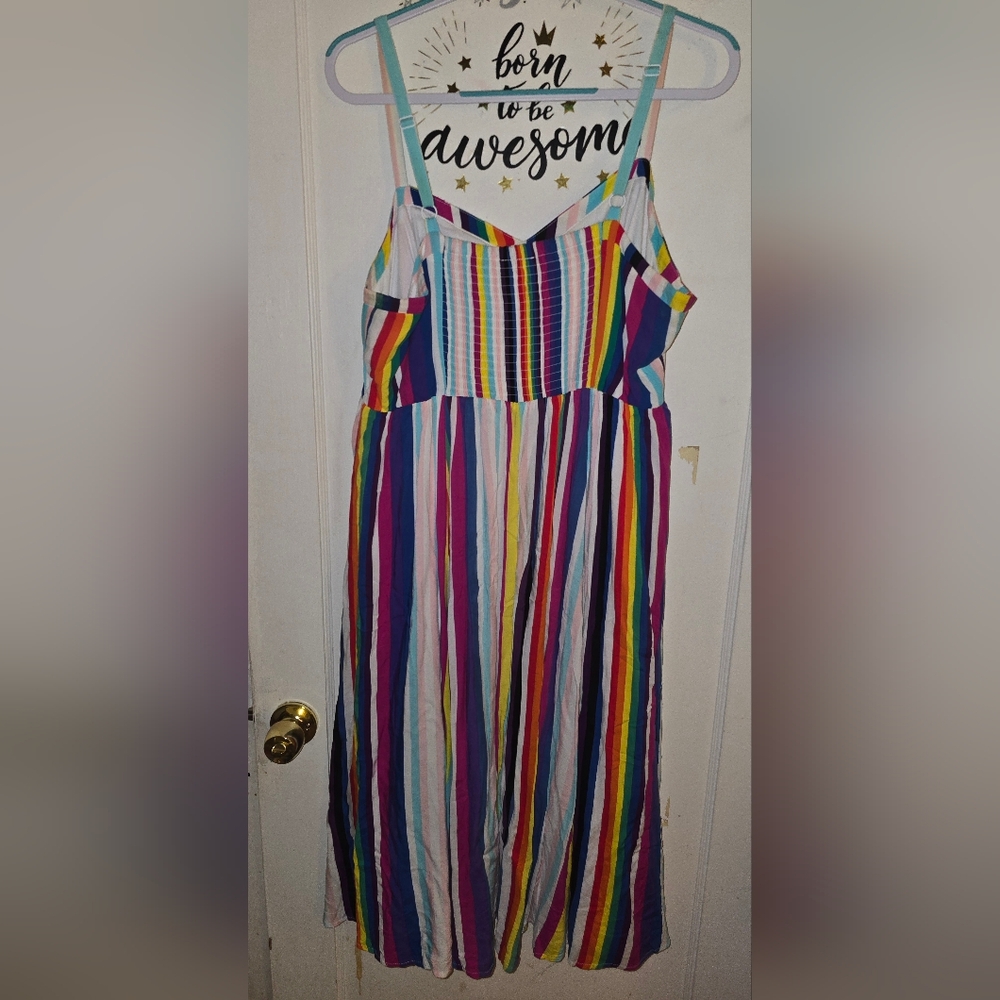 🌈Torrid🌈 Multicolor Striped Pride Dress Size 1 - Picture 6 of 10